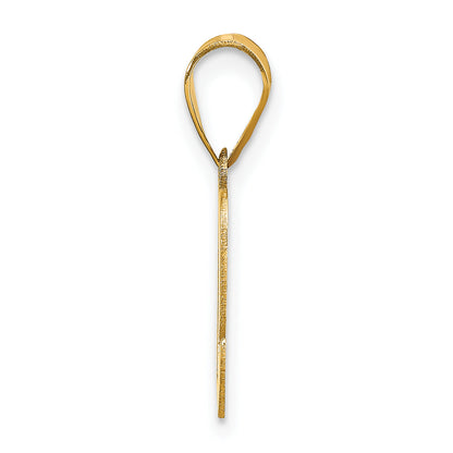 14k Yellow Gold 14k Polished Script Letter C Initial Pendant