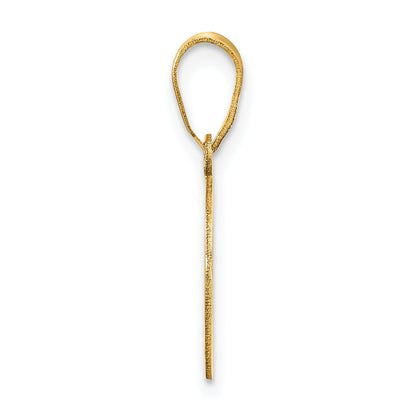 14k Yellow Gold 14k Polished Script Letter D Initial Pendant