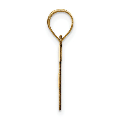 14k Yellow Gold 14k Polished Script Letter F Initial Pendant