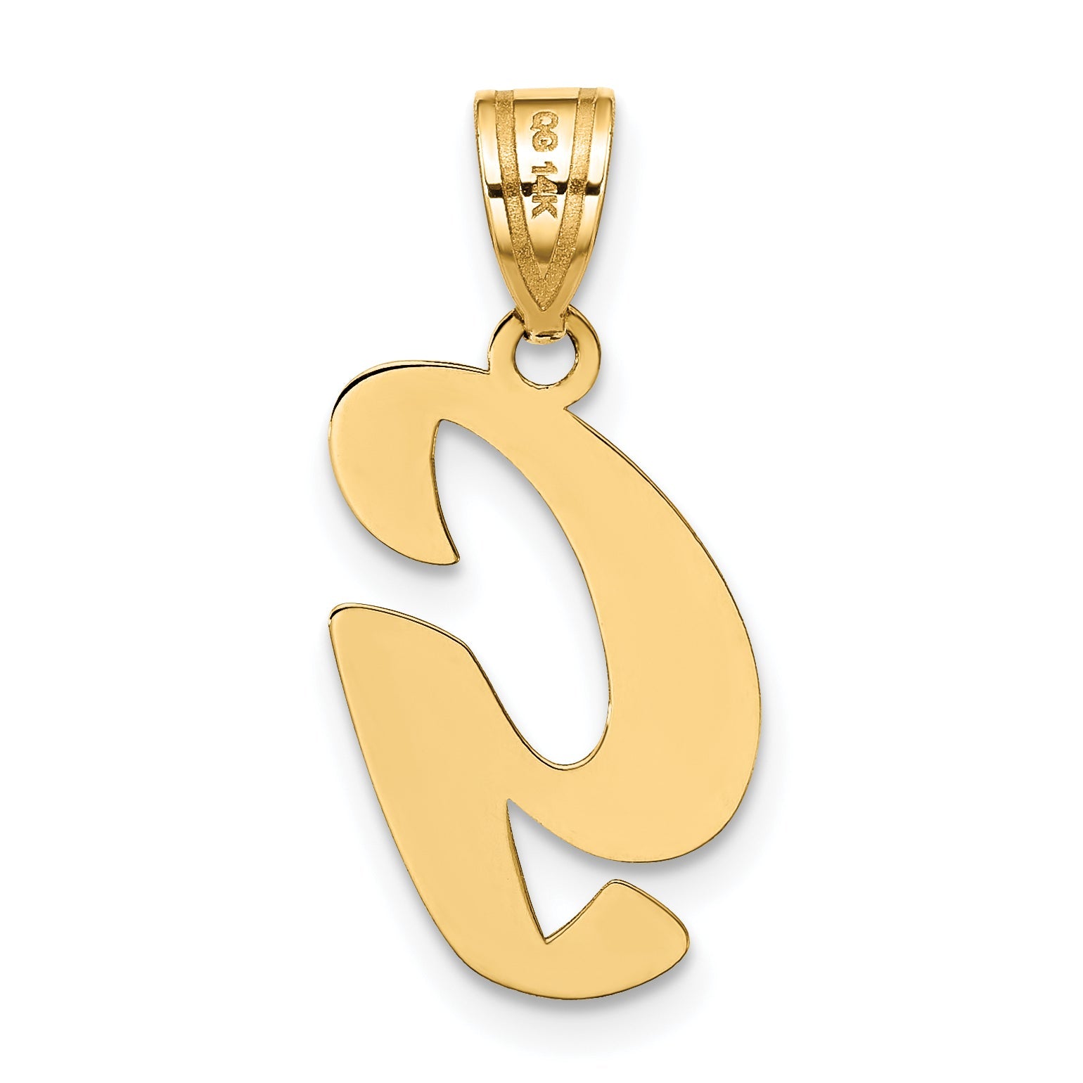 14k Yellow Gold 14k Polished Script Letter G Initial Pendant
