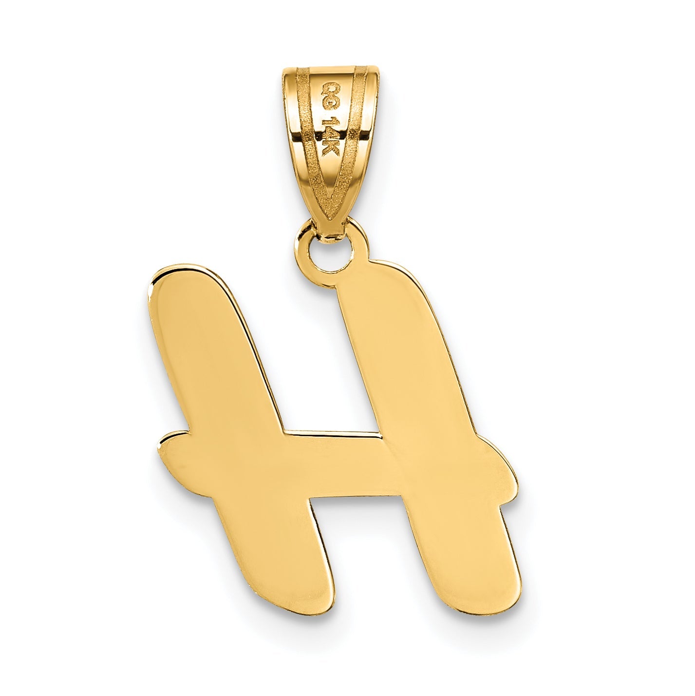 14k Yellow Gold 14k Polished Script Letter H Initial Pendant