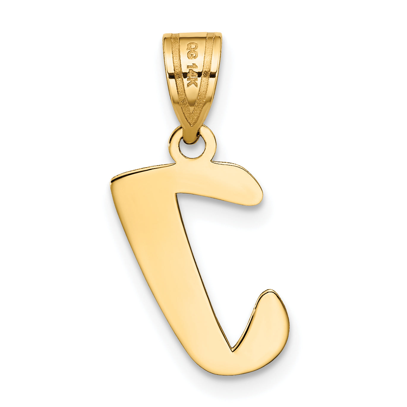 14k Yellow Gold 14k Polished Script Letter I Initial Pendant