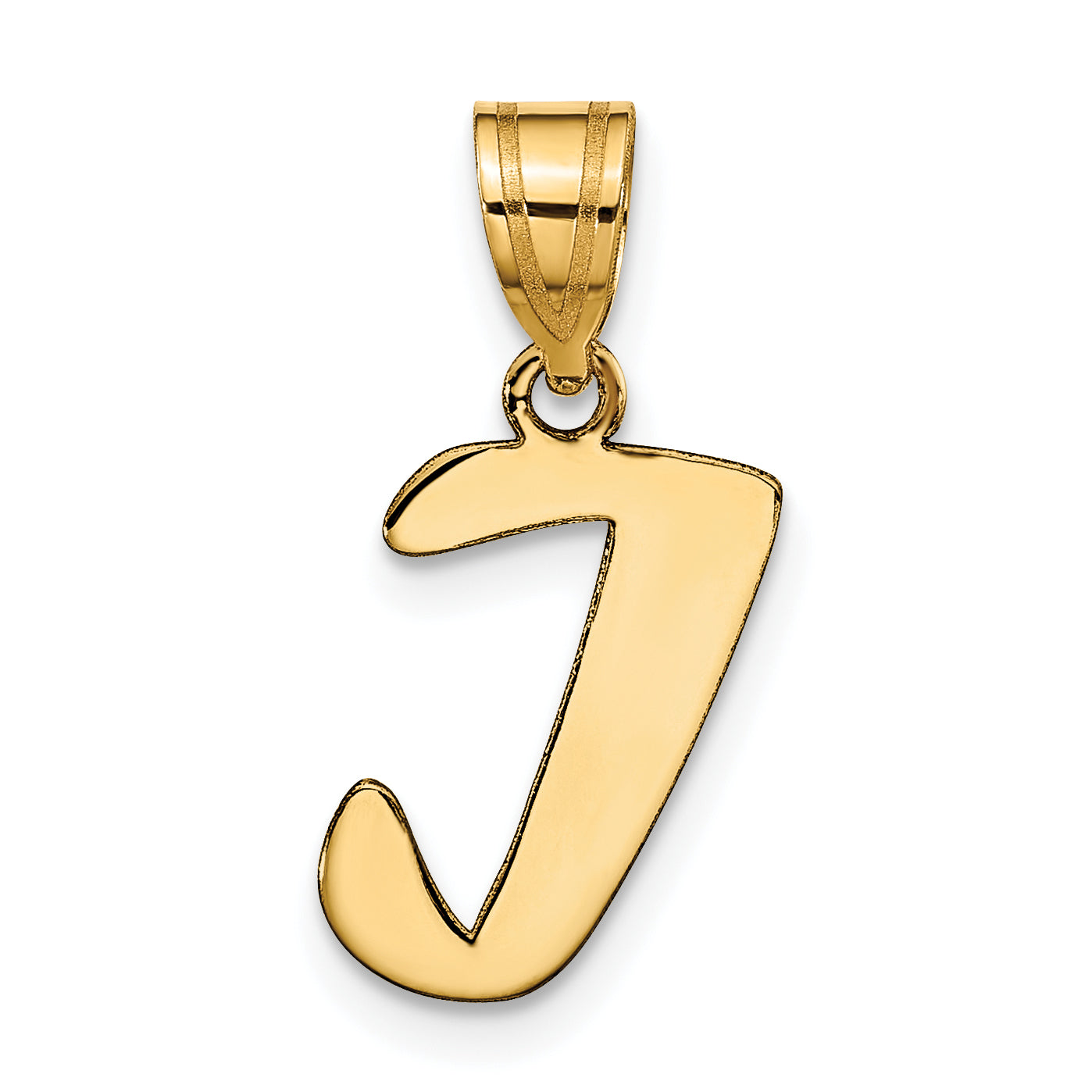 14k Yellow Gold 14k Polished Script Letter I Initial Pendant