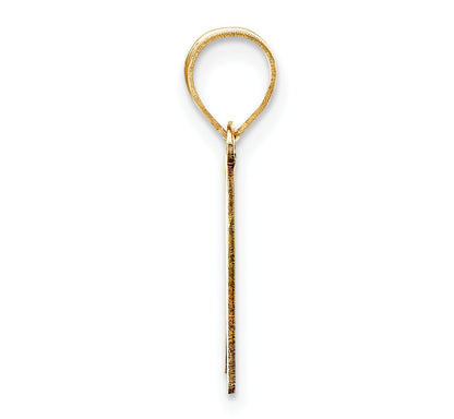 14k Yellow Gold 14k Polished Script Letter K Initial Pendant