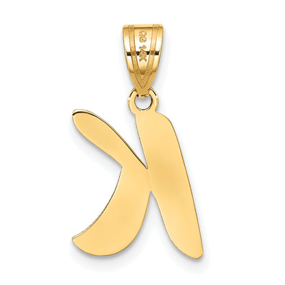 14k Yellow Gold 14k Polished Script Letter K Initial Pendant