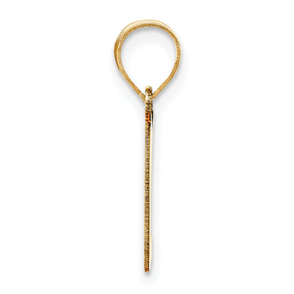 14k Yellow Gold 14k Polished Script Letter L Initial Pendant