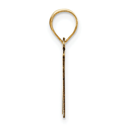 14k Yellow Gold 14k Polished Script Letter N Initial Pendant