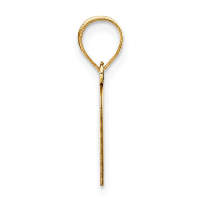 14k Yellow Gold 14k Polished Script Letter O Initial Pendant