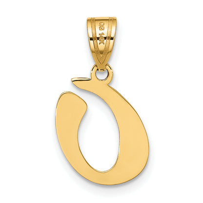 14k Yellow Gold 14k Polished Script Letter O Initial Pendant