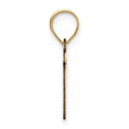 14k Yellow Gold 14k Polished Script Letter R Initial Pendant