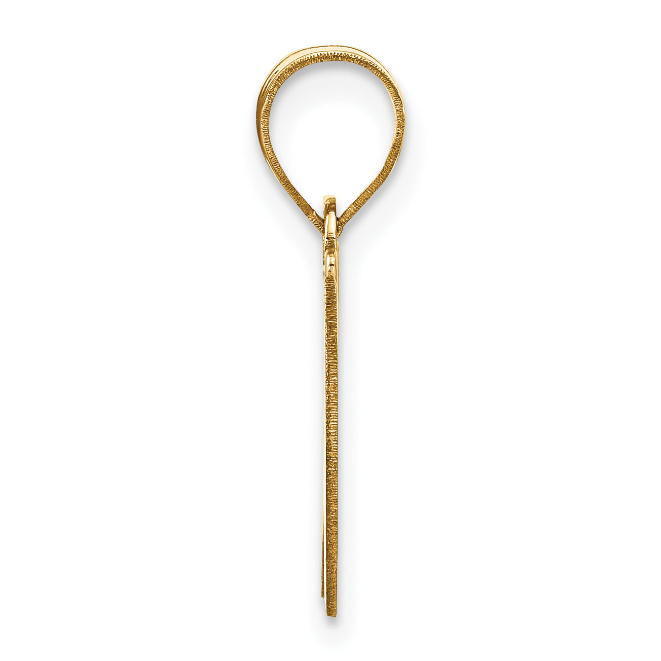 14k Yellow Gold 14k Polished Script Letter W Initial Pendant