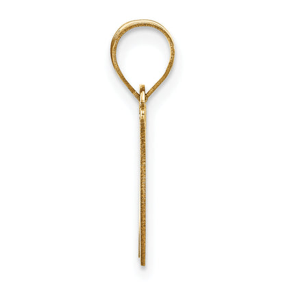 14k Yellow Gold 14k Polished Script Letter W Initial Pendant