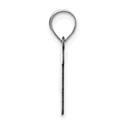 14k White Gold 14kw Polished Script Letter F Initial Pendant