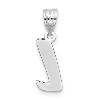 14k White Gold 14kw Polished Script Letter L Initial Pendant