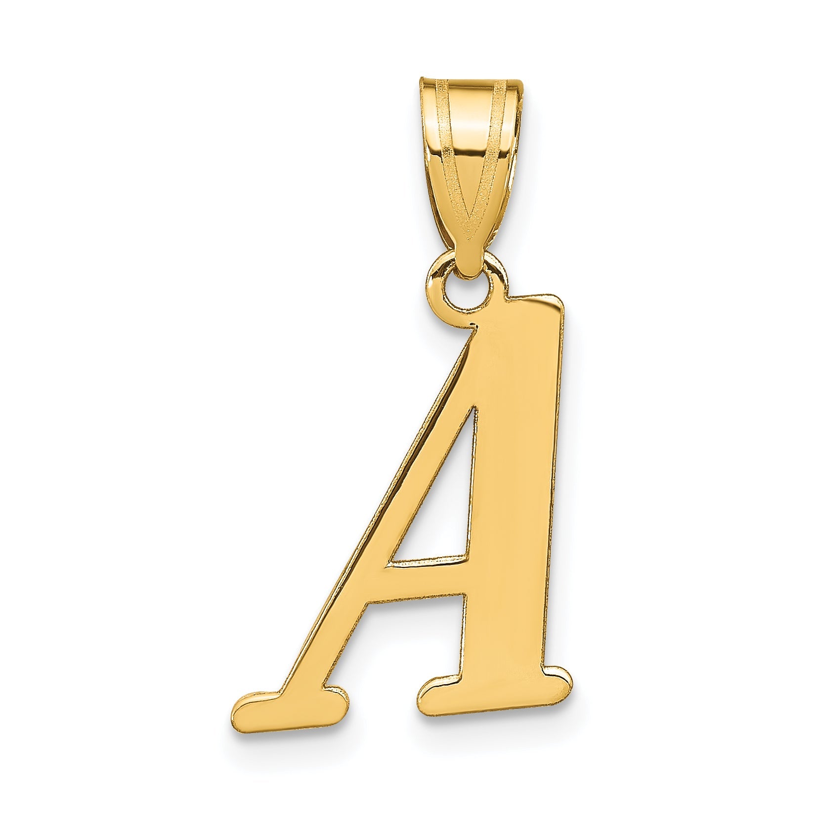 14k Yellow Gold 14k Polished Letter A Initial Pendant