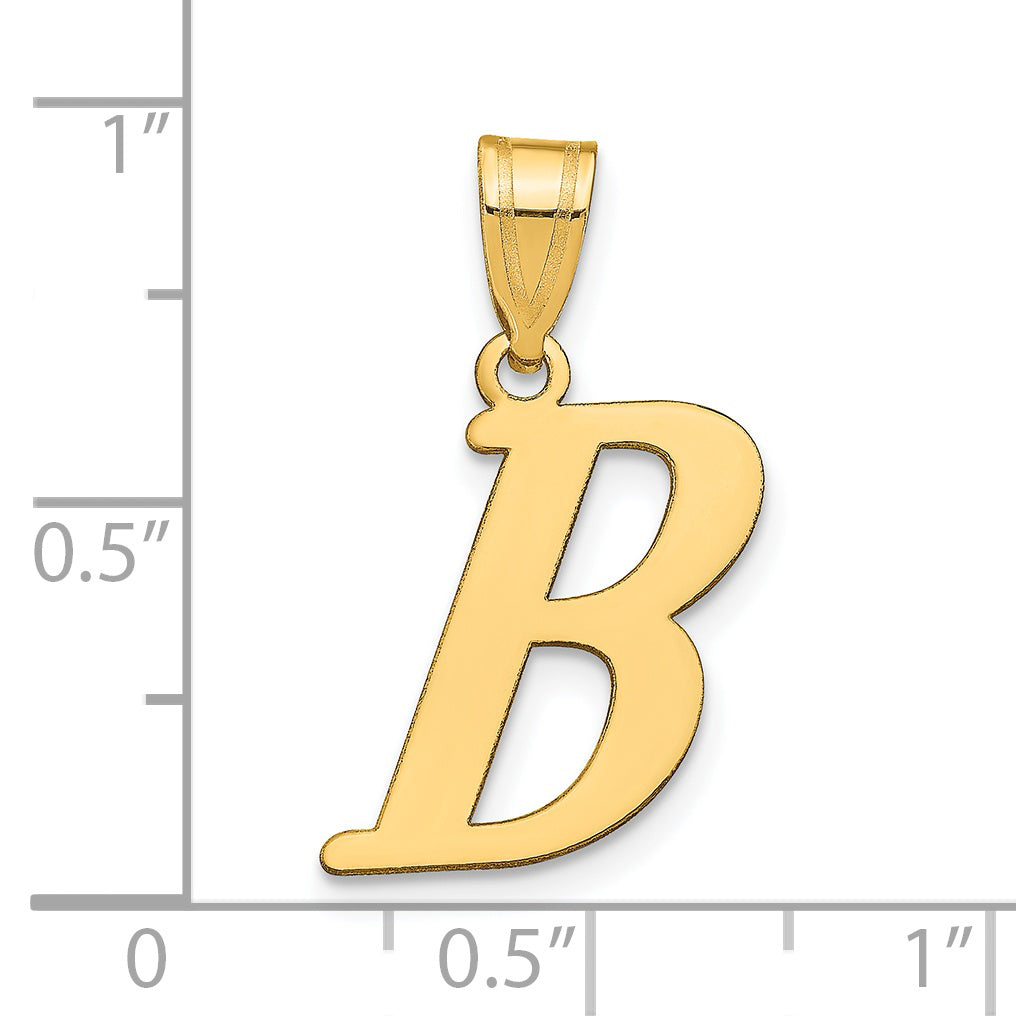 14k Yellow Gold 14k Polished Letter B Initial Pendant