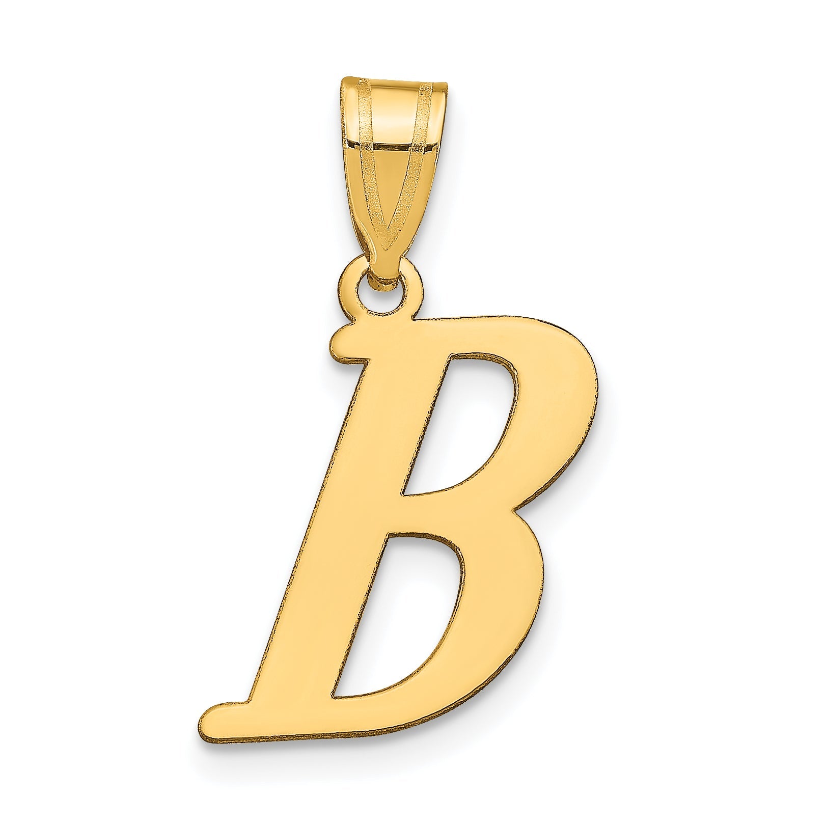 14k Yellow Gold 14k Polished Letter B Initial Pendant