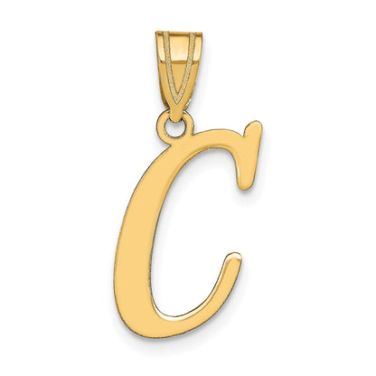 14k Yellow Gold 14k Polished Letter C Initial Pendant
