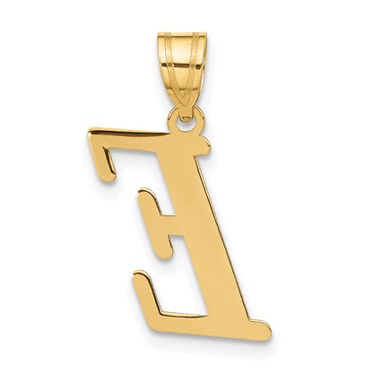 14k Yellow Gold 14k Polished Letter E Initial Pendant