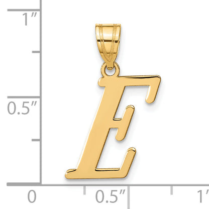 14k Yellow Gold 14k Polished Letter E Initial Pendant