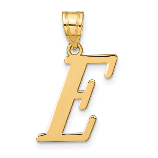 14k Yellow Gold 14k Polished Letter E Initial Pendant