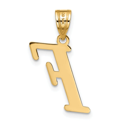 14k Yellow Gold 14k Polished Letter F Initial Pendant