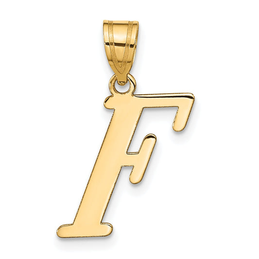 14k Yellow Gold 14k Polished Letter F Initial Pendant