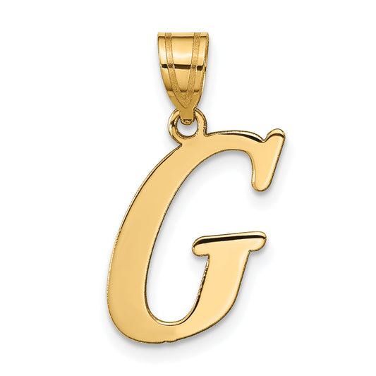 14k Yellow Gold 14k Polished Letter G Initial Pendant