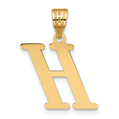14k Yellow Gold 14k Polished Letter H Initial Pendant