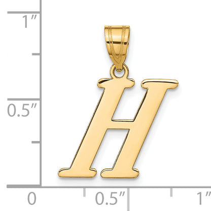 14k Yellow Gold 14k Polished Letter H Initial Pendant