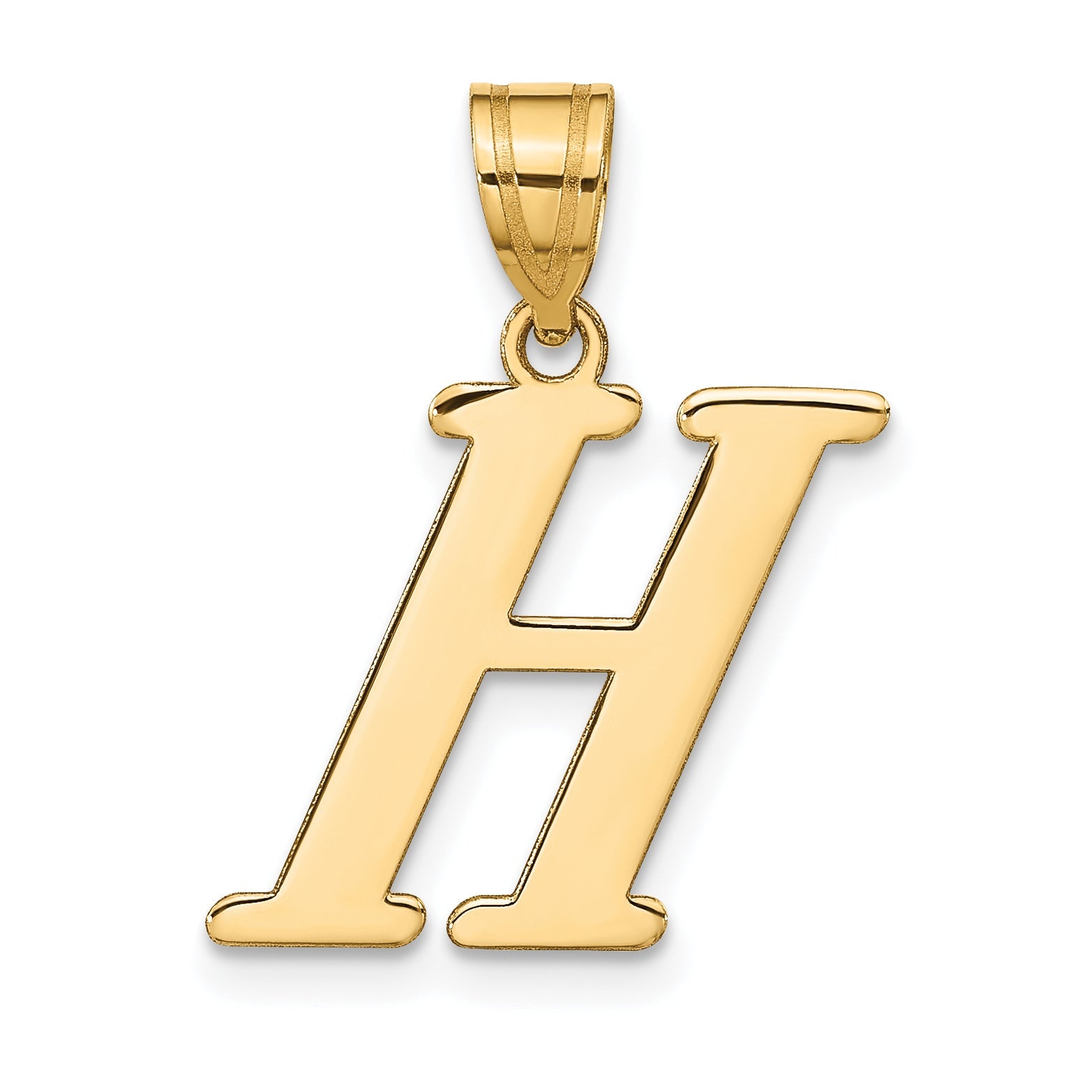 14k Yellow Gold 14k Polished Letter H Initial Pendant
