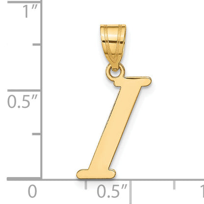 14k Yellow Gold 14k Polished Letter I Initial Pendant