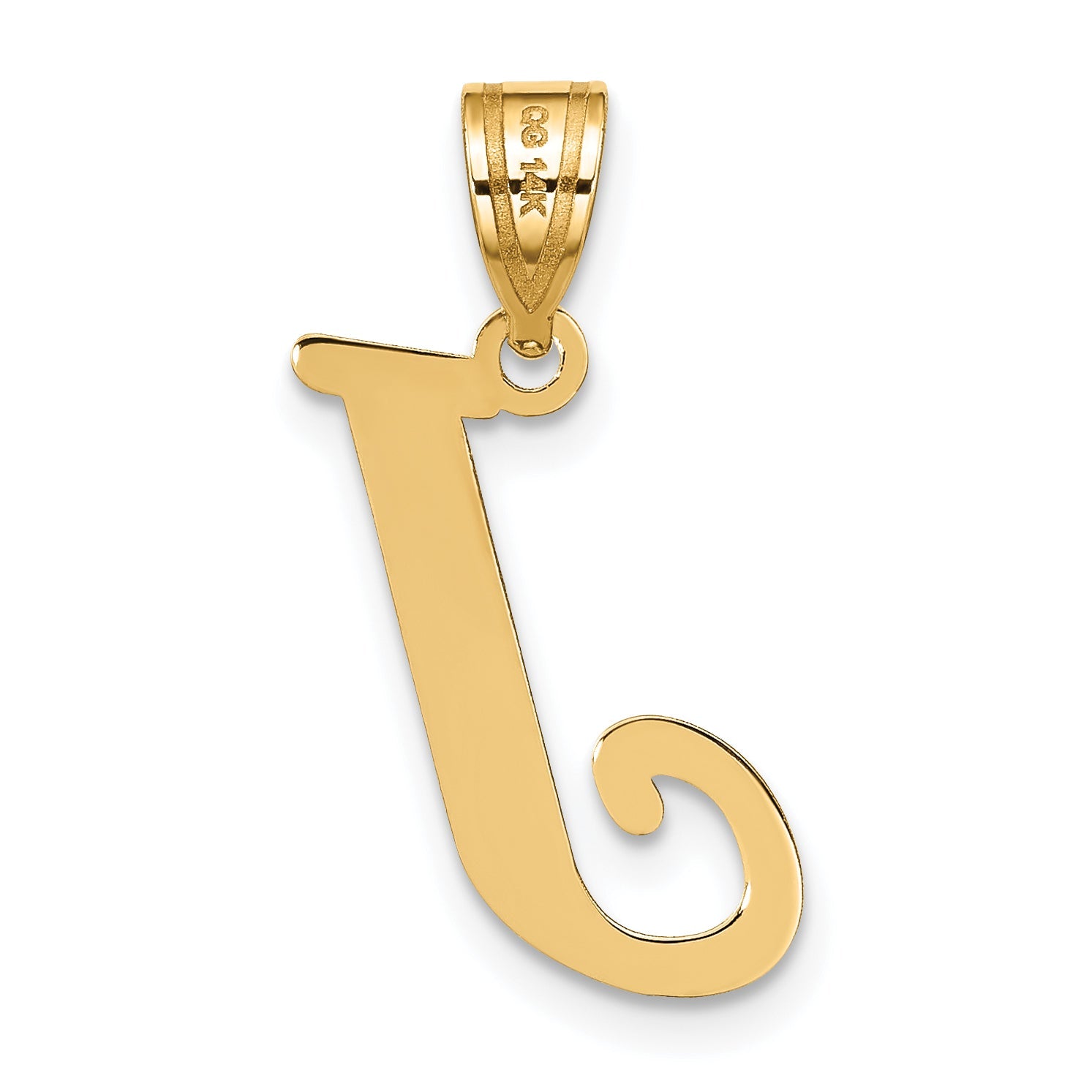14k Yellow Gold 14k Polished Letter J Initial Pendant