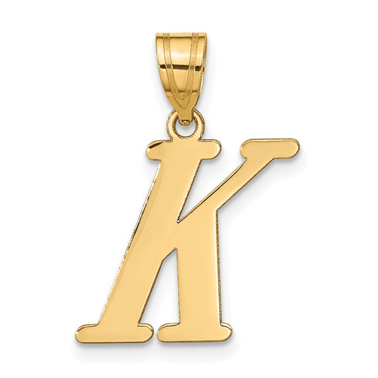 14k Yellow Gold 14k Polished Letter K Initial Pendant