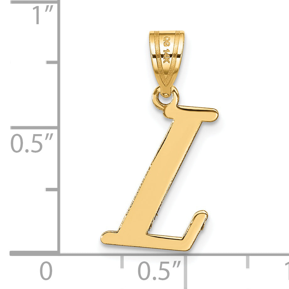 14k Yellow Gold 14k Polished Letter L Initial Pendant