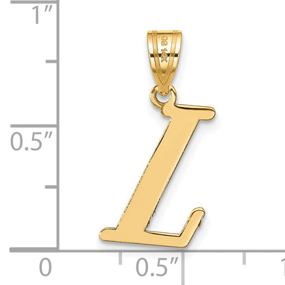 14k Yellow Gold 14k Polished Letter L Initial Pendant