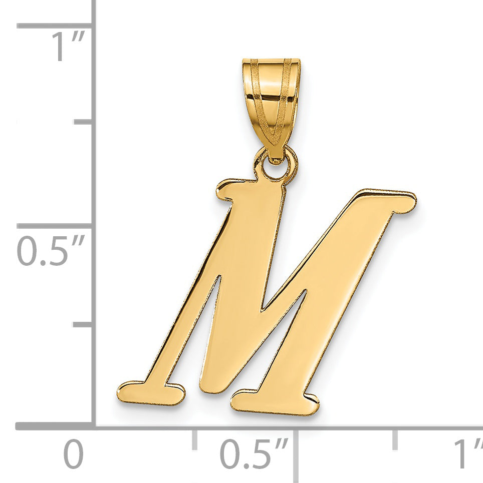 14k Yellow Gold 14k Polished Letter M Initial Pendant