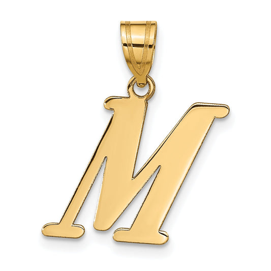 14k Yellow Gold 14k Polished Letter M Initial Pendant