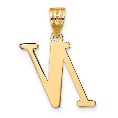14k Yellow Gold 14k Polished Letter N Initial Pendant