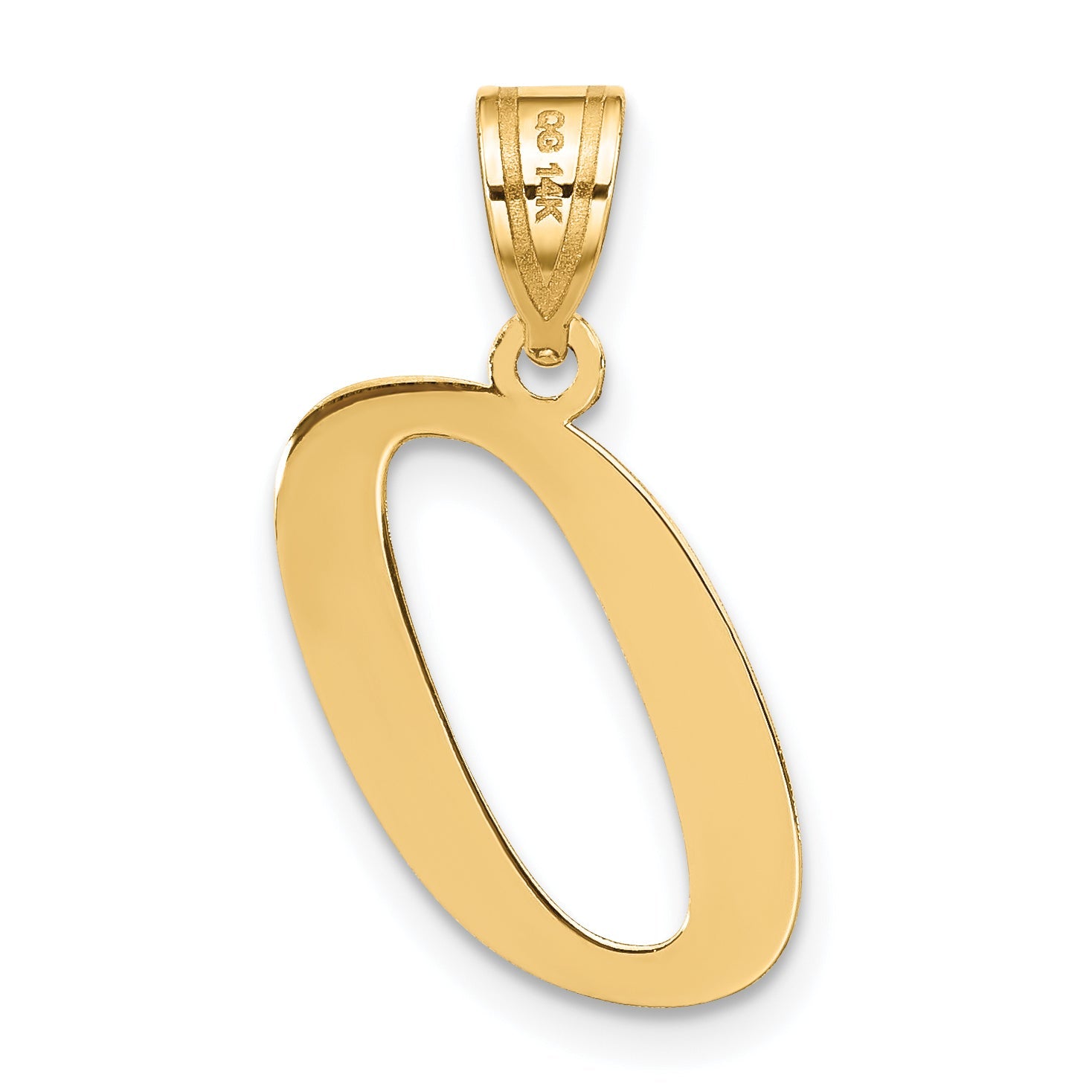 14k Yellow Gold 14k Polished Letter O Initial Pendant
