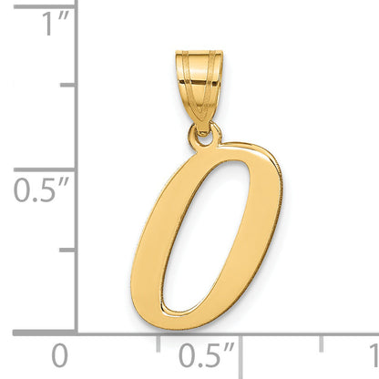 14k Yellow Gold 14k Polished Letter O Initial Pendant