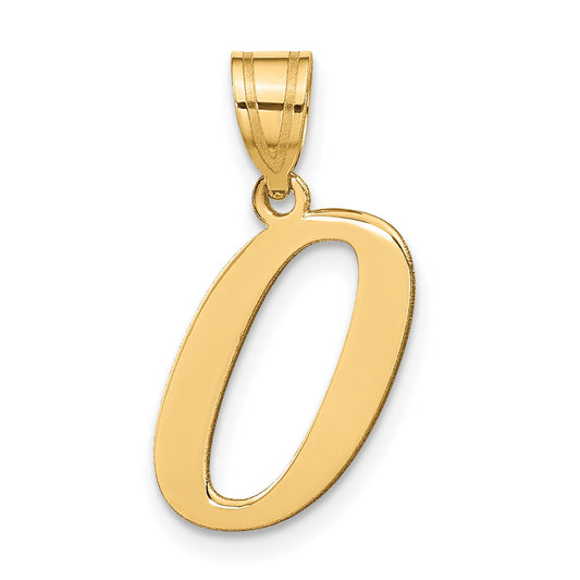 14k Yellow Gold 14k Polished Letter O Initial Pendant