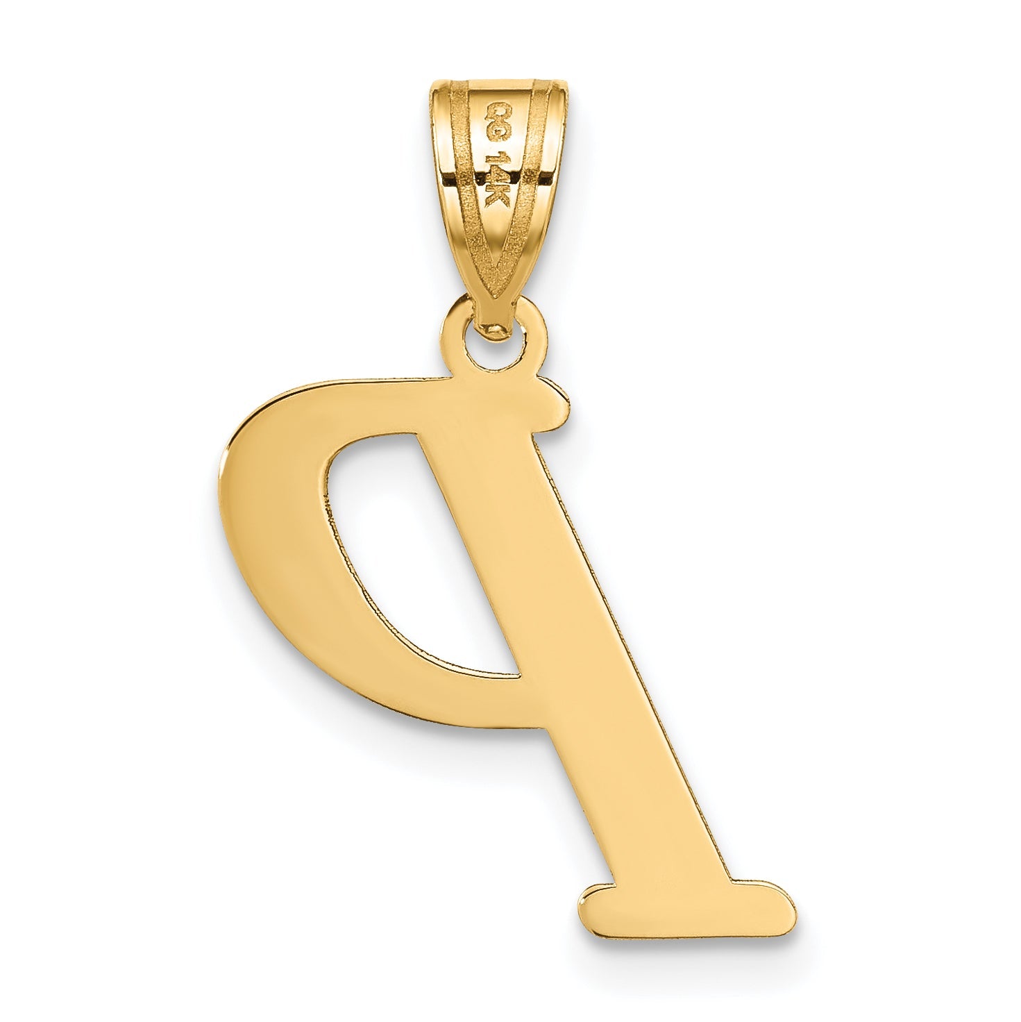 14k Yellow Gold 14k Polished Letter P Initial Pendant