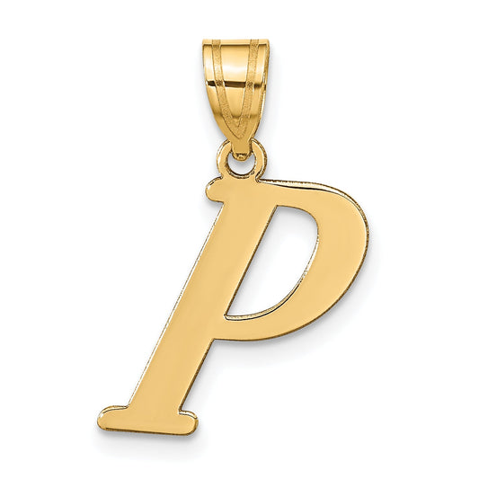 14k Yellow Gold 14k Polished Letter P Initial Pendant
