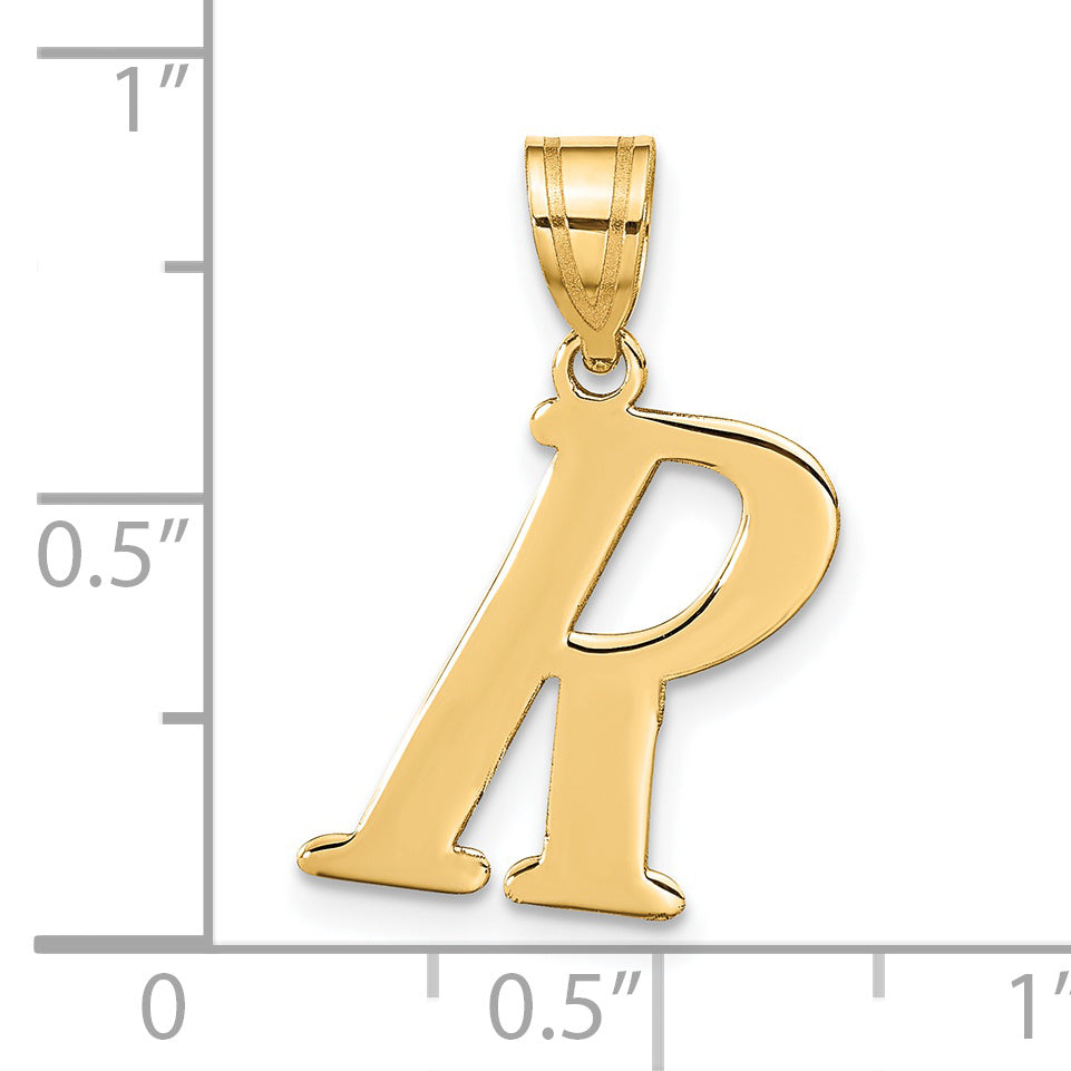 14k Yellow Gold 14k Polished Letter R Initial Pendant