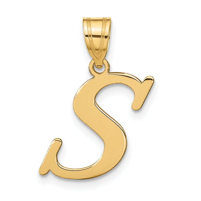 14k Yellow Gold 14k Polished Letter S Initial Pendant
