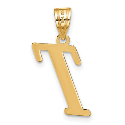14k Yellow Gold 14k Polished Letter T Initial Pendant