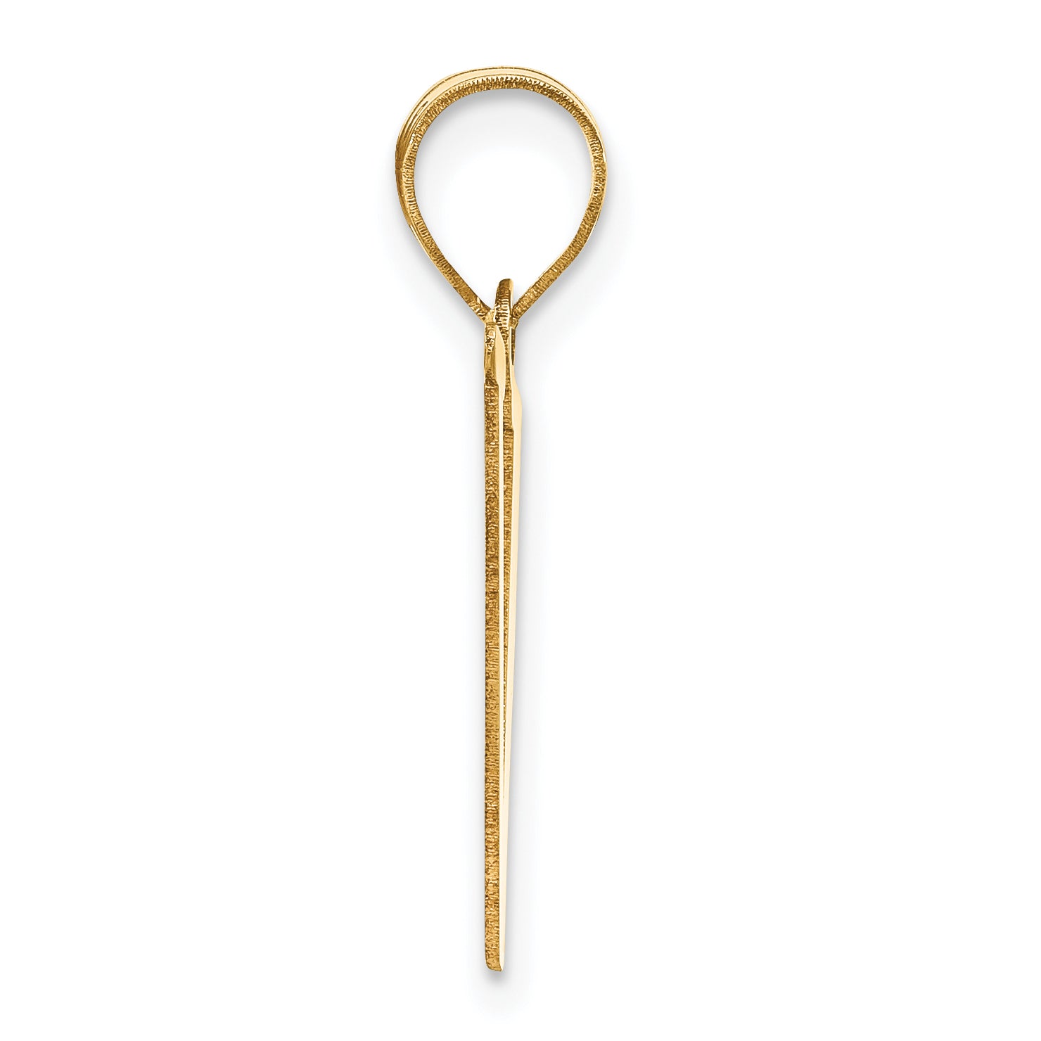 14k Yellow Gold 14k Polished Letter V Initial Pendant