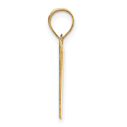 14k Yellow Gold 14k Polished Letter V Initial Pendant