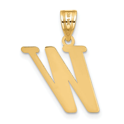 14k Yellow Gold 14k Polished Letter W Initial Pendant